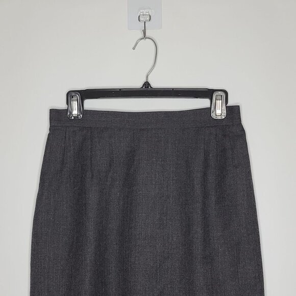 Salvatore Ferragamo Vintage Dead Stock with Tags‎ Wool Pencil Skirt Gray Size 10 - Picture 2 of 12